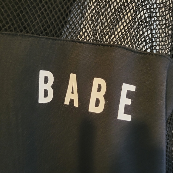 Babe Cropped black mesh top, size small. - Picture 2 of 7